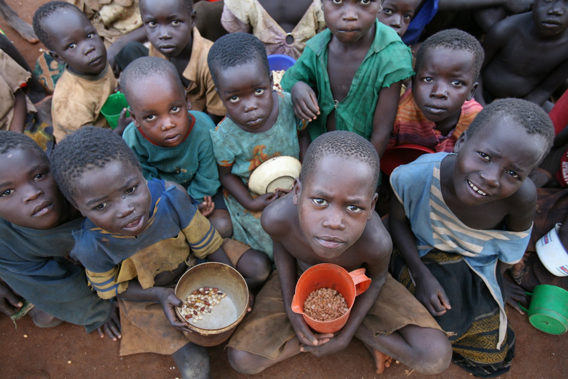 Children smiling in Uganda
